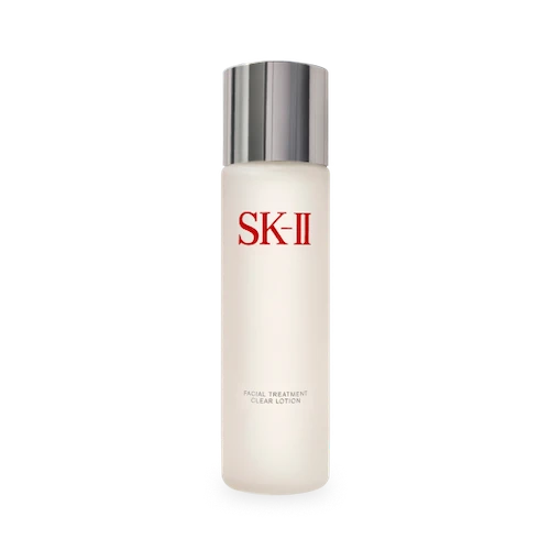 SK‑II Facial Treatment Clear Lotion bottle with silver cap on a plain white background