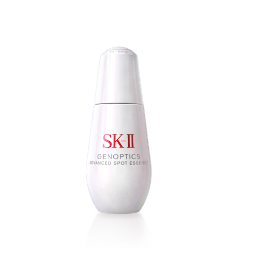SK-II Genoptics Advanced Spot Essence bottle on a light background