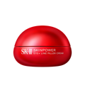 SK-II SKINPOWER Eye and Line Filler Cream jar in red rounded packaging centered on a transparent background
 