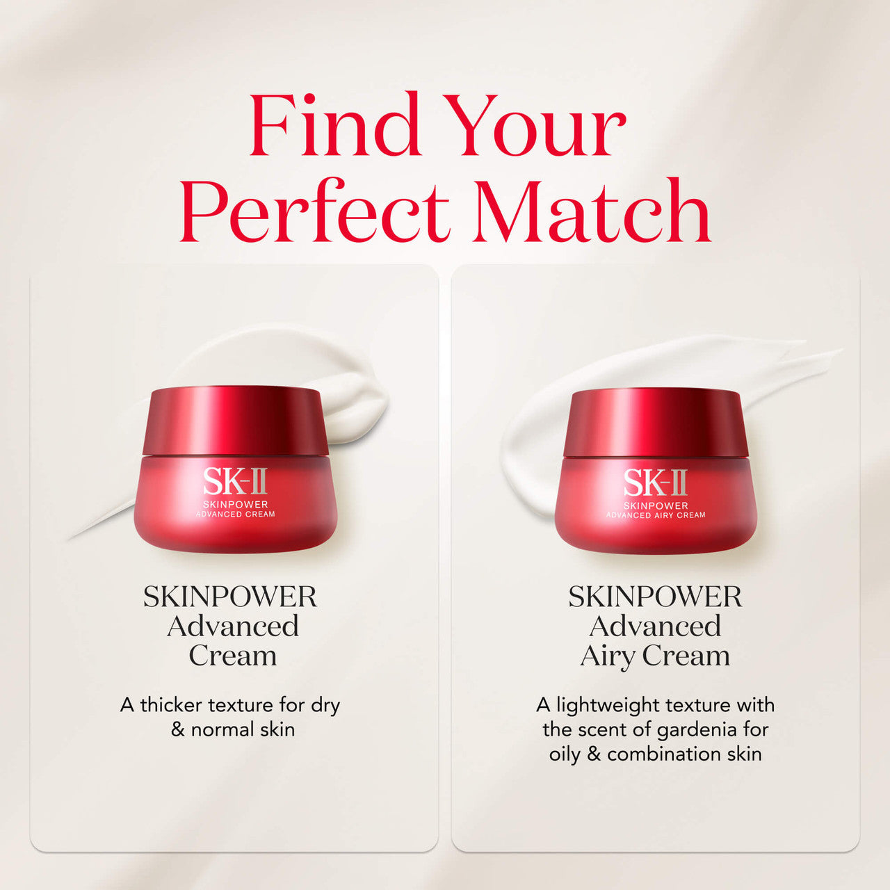 SK-II Skinpower Advanced Cream vs Airy Cream moisturizers | newPdp